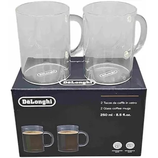 Delonghi Kaffeegläser Borosilikatglas 2er Set 250 ml DLSC320 Tee / Kaffeetassen