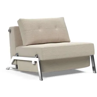 Innovation Living Schlafsessel CUBED Stoff 95 x 79 x 103 cm Beige mit Kissen