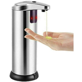 Edelstahl Automatischer Seifenspender 250ml No Touch Seifenspender mit Infrarot-Bewegungssensor geeignet für Bad Küche Hotel Büro