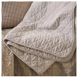 ib laursen Tagesdecke 130 x 180 cm Weiß/Braun/Grau