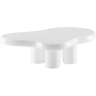 SalesFever Couchtisch 123 x 89 cm | Fiberglas weiß | 368091