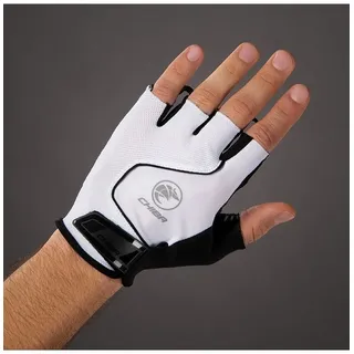 Chiba Cool Air Fahrradhandschuhe Unisex Schwarz/Weiß L