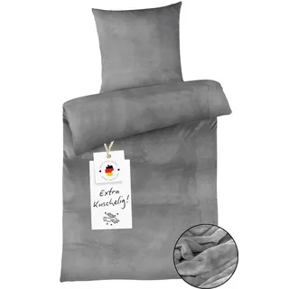 Carpe Sonno Bettwäsche Cashmere Touch Grau 135 x 200 cm + 80 x 80 cm