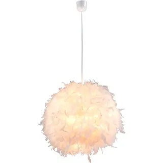 GLOBO Federn 3-flg. 45 cm rund weiß Metall