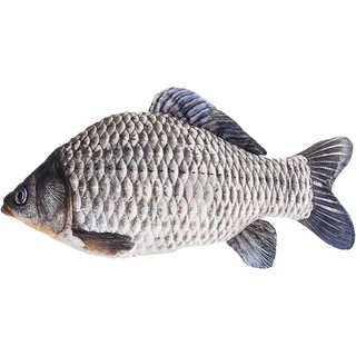 Cepewa Kissen Fisch Shape | 62x30x12cm Polyester beidseitig Bedruckt | Fischform Fotodruck Tierkissen | Geschenkidee für Fischer und Angler maritimes Fisch-Kissen