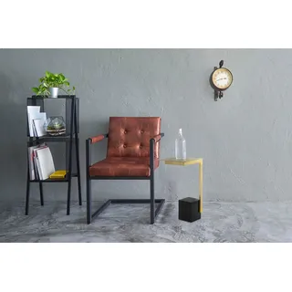 Beistelltisch KAYOOM "Rocio 225, Passender Marmorfuß in kantigem Design", schwarz, B:30cm H:56cm T:30cm, Tischplatte: 100% marmorisiertes Glas / Gestell: Marmor, Edelstahl, Tische, Beistelltisch, Eckiger Marmorfuß, eckige Ablagefläche und Gestell aus Edelstahl