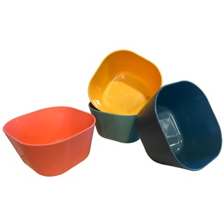 RHP Müslischüssel 8 x Plastik Schüssel Set in 4 Farben, 12cm, wiederverwendbar BPA-frei
