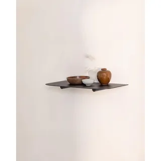 M Metallbude Wandregal aus Metall | Schwebendes Metallregal | Minimalistisches Wandregal | Regal für die Wandmontage (Schwarz, 40 cm)