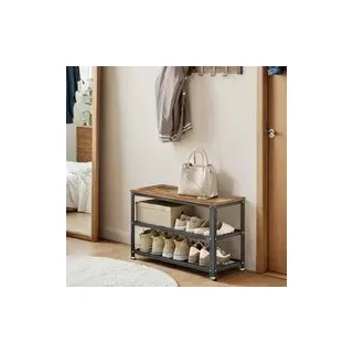 VASAGLE Schuhbank 30 x 73 x 45 cm braun-schwarz / braun