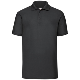 FRUIT OF THE LOOM 65/35 Polo Herren Poloshirt in versch. Farben und Größen, schwarz, 3XL