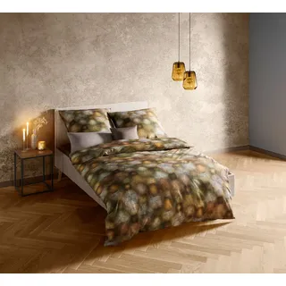 FLEURESSE Heerenveen Punkte Kugeln Mako-Satin Braun 155 x 220 cm + 80 x 80 cm