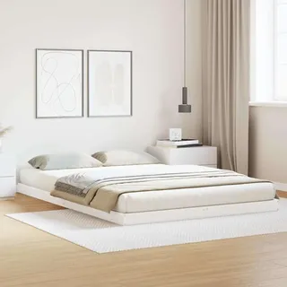 Gecheer Bodenbett 140x220 cm Massivholz Kiefer, Bettgestell Familienbett Bettrahmen für Schlafzimmer Gästehaus869753