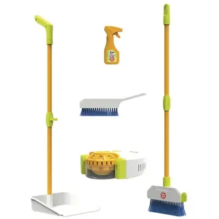 Playtive Kinder-Staubsauger Staubsaugerroboter Sauggeräusche und Lichteffekte Spielzeug Kinder, (5-tlg), mit Sauggeräuschen und Lichteffekten orange