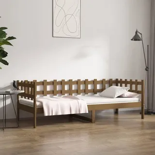 The Living Store Tagesbett Honigbraun 80x200 cm Massivholz Kiefer - Braun