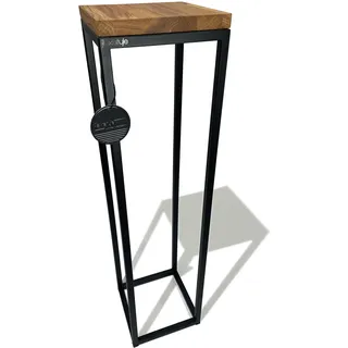 FLEXISTYLE Konsolentisch schwarz Metall Holz Eiche Industrial LOFT Design (20x80x20 EIN Regal)