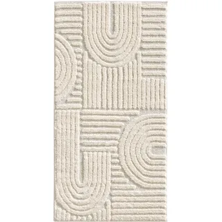 Ayyildiz Hochflorteppich 80 x 150 cm Creme