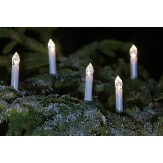 Weihnachtsbaum-Lichterkette 10 m 30 LED-Kerzen warmweiß innen und außen geeignet