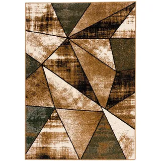 Pergamon Brilliant Magic Kurzflorteppich 80 x 150 cm Beige/Grün