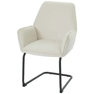 Mendler Freischwinger HWC-G67 Stoff creme-beige