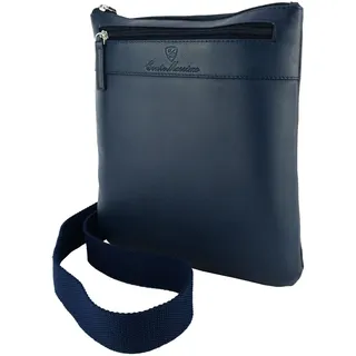 Conte Massimo Herren Leder-Umhängetasche mit Verstellbarem Schultergurt, Mehrere Taschen, Echtleder - 27 x 22 x 4 cm, 23 x 21 x 4 cm, 21 x 19 x 3 cm
