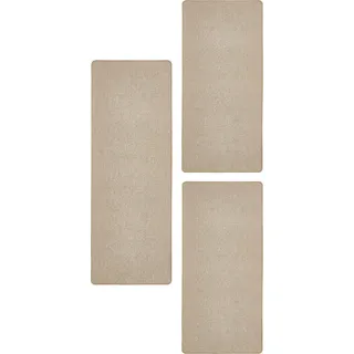 Bettumrandung ANDIAMO "Luton, Made in Germany" Gr. 14, beige (dunkelbeige), H:5mm, Obermaterial: 100% Polypropylen, Bettumrandungen, Bettvorleger, Läufer-Set für das Schlafzimmer, melierte Optik