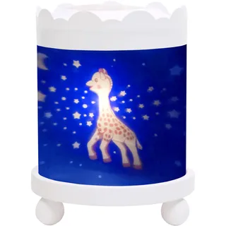 Trousselier - Sophie Die Giraffe - Nachtlicht - Magisches Karussell - Ideales Geburtsgeschenk - Farbe Holz weiß - animierte Bilder - beruhigendes Licht - 12V 10W Glühbirne inklusive - EU Stecker