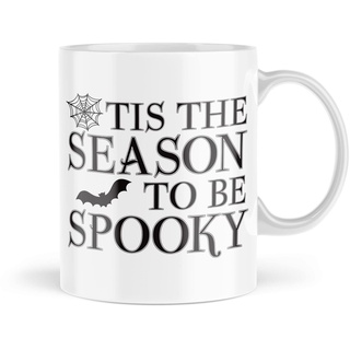 Halloween-Tassen | Tis The Season to Be Spooky Mug | Lustige Tasse für Sie und Ihn Herbst Kürbis Trick Or Treat Gruselige Hexe Tasse Bestie | MBH2155