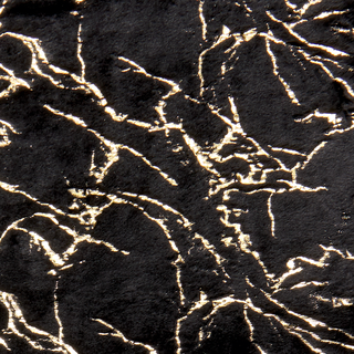 Decke schwarz / gold Marmor-Design 130 x 180 cm GODAVARI