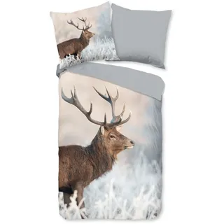 Muller Textil Wess Reh/Hirsch Grau 155 x 220 cm + 2 x 80 x 80 cm