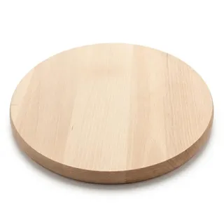 PEEWIT Rundes Holzbrett 25 cm aus massivem Buchenholz – Servierbrett & Schneidebrett für Pizza, Käse & Snacks – Naturbelassen, stabil, beidseitig nutzbar