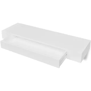 vidaXL Wandregal mit Schublade MDF 0 x 0 x 0 cm Weiß