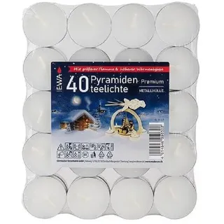 Ebersbacher Kerzenfabrik Teelicht Pyramidenteelichter Premium (40 Stück) (1-tlg)