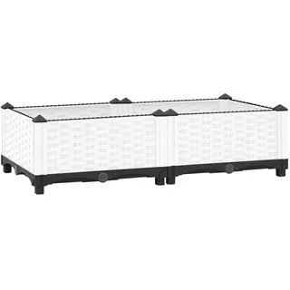 vidaXL Hochbeet 80 x 40 x 23 cm Weiß