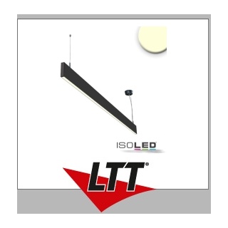 ISOLED LED Hängeleuchte Linear Up+Down 600, 25W, prismatisch, linear-verbindbar, schwarz, warmweiß -