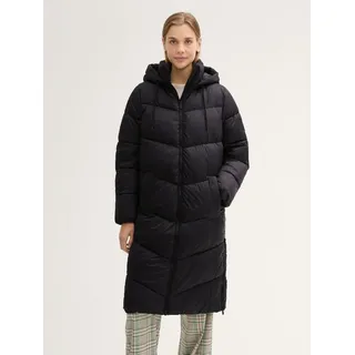 Tom Tailor Denim Damen Puffer Parka mit Abnehmbarer Kapuze, 14482 - Deep Black, M