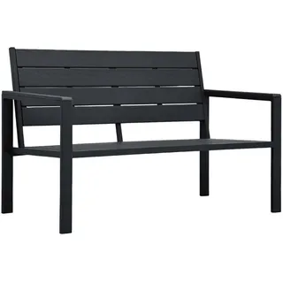 vidaXL Gartenbank 124 x 70 x 78 cm Schwarz