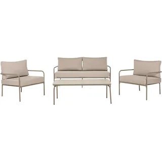Beliani Lounge Set 4-tlg. Hellbeige