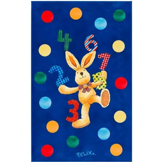 FELIX Kinderteppich 80 x 150 cm Blau