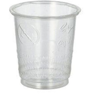 PAPSTAR Schnapsglas 40 Schnapsbecher "pure" Stamperl Pineken PLA 4cl glasklar, Polylactid (PLA) weiß