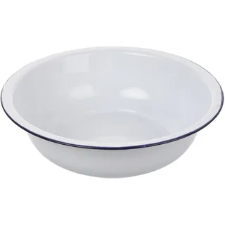 Housoutil Große Emaillierte Rührschüssel Leicht zu Reinigen Emaille Schüssel mit Klassischem Vintage Look Vielseitig Nutzbar als Retro Emaille Waschbecken und Suppenschüssel