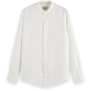 Scotch & Soda Herren Core-Linen Ls Stand Up Collar Shirt - S