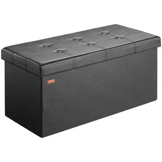 CASARIA Polsterbank Faltbar Schwarz 80 x 40 x 40 cm