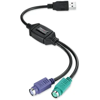 Perixx PERIPRO-401 – PS – 2-USB-Adapter für Maus Tastatur USB auf PS2 Konvert...