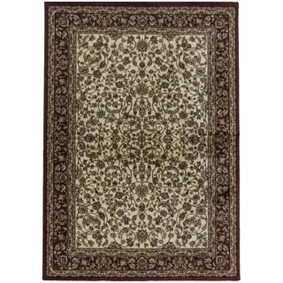 Carpetsale24 Orientteppich Rot 200x290 cm – Kurzflor Teppich im klassischen Vintage Look für Wohnzimmer, Esszimmer, großer Raum