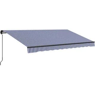 Outsunny Markise 400 x 300 cm blau/weiß