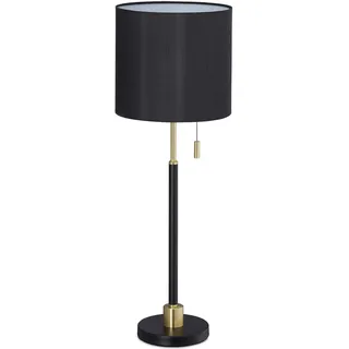Relaxdays Tischleuchte Schwarz, Gold