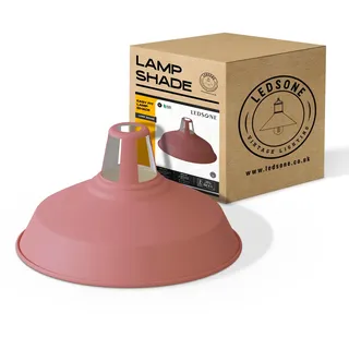 LEDSone Vintage Industrial Rosa Metall Lampenschirme im Retro-Modernen Stil Antiker Schirm für Deckenleuchten, Lampenschirme für Pendelleuchten im Schlafzimmer, Küche und Badezimmer