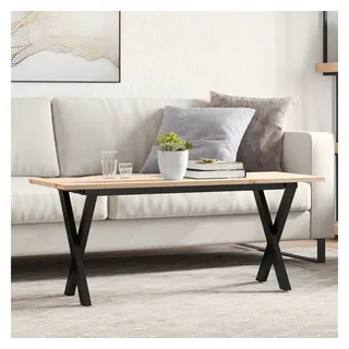 vidaXL Couchtisch X-Gestell Braun Kiefer 110 x 40 x 45 cm