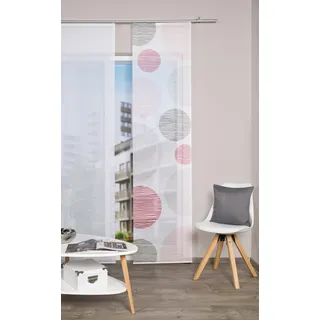 Schiebegardine VISION S "BORDEN" Gr. 1, rosa (rosé), B:60cm H:260cm, Polyester, Gardinen, HxB: 260x60, Schiebevorhang Bambus-Optik Digitaldruck