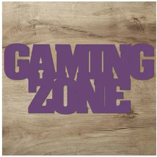 Namofactur LED Dekolicht Gaming Zone - Gamer Licht Wanddeko mit RGB Farbwechsel, LED fest integriert, RGB Farbwechsel, Wanddekoobjekt USB Wohnzimmer Leuchte mit Fernbedienung lila